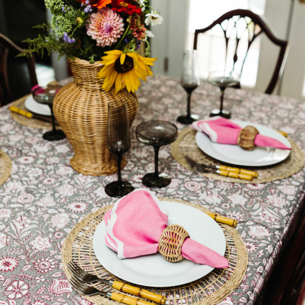 Pink & Grey Table for Fall